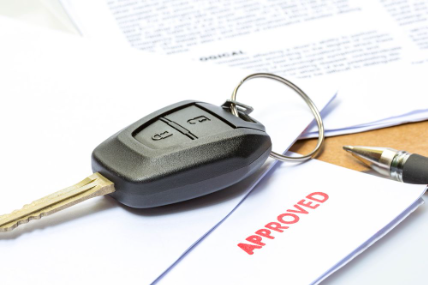 An approved auto financing application