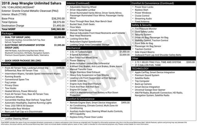 2018 Jeep Wrangler Unlimited Sahara