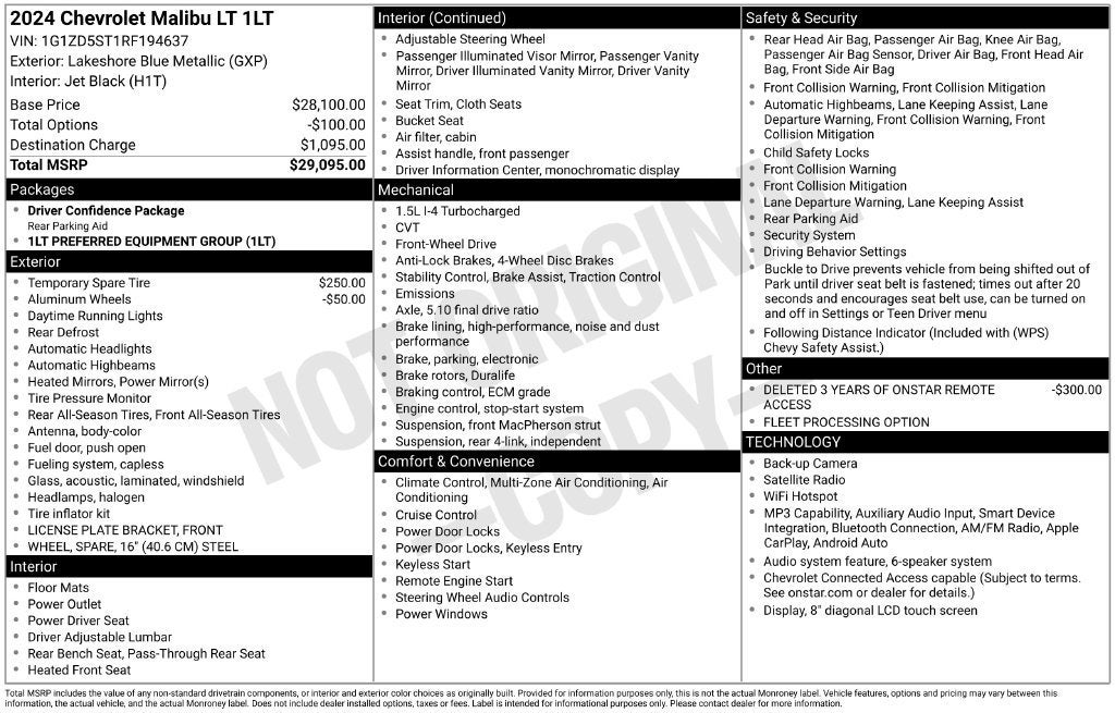 2024 Chevrolet Malibu 1LT