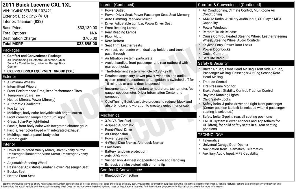 2011 Buick Lucerne CXL