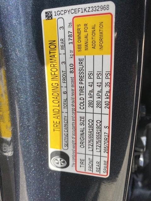 2019 Chevrolet Silverado 1500 Custom Trail Boss