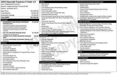 2023 Chevrolet Traverse LT Cloth