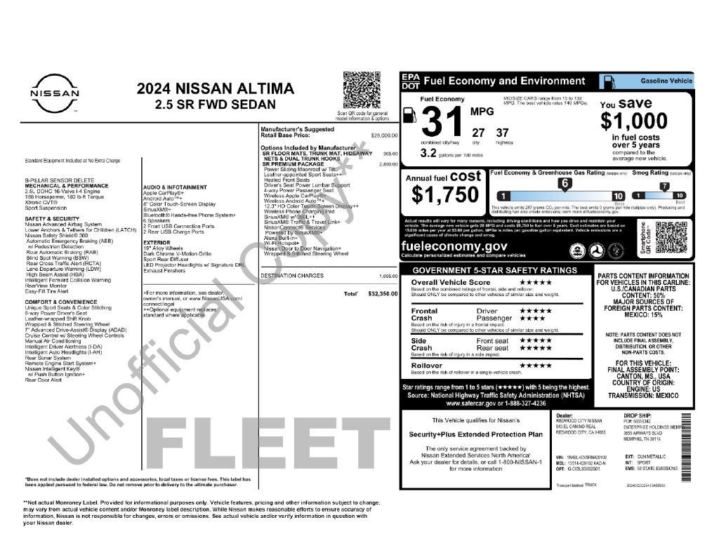 2024 Nissan Altima 2.5 SR