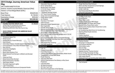 2015 Dodge Journey American Value Pkg
