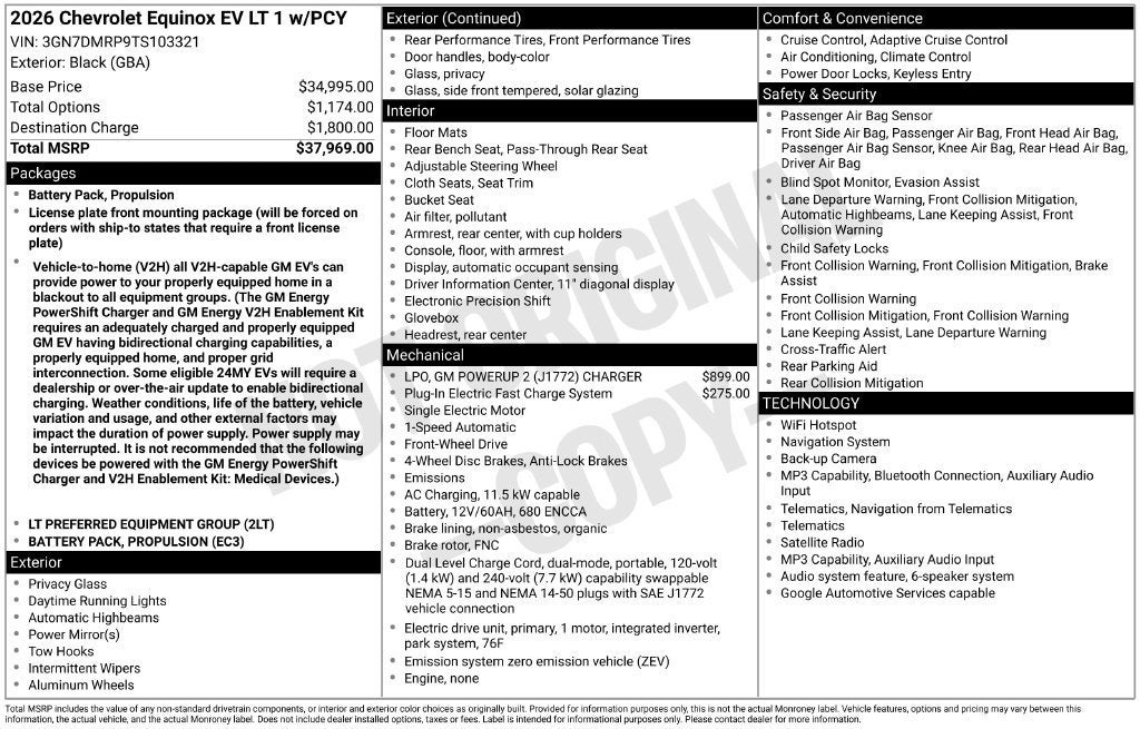 2026 Chevrolet Equinox EV LT