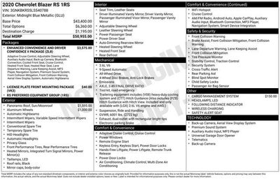 2020 Chevrolet Blazer RS