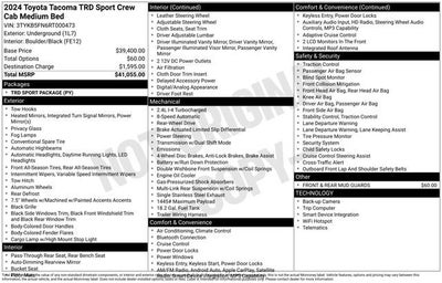 2024 Toyota Tacoma 2WD SR5