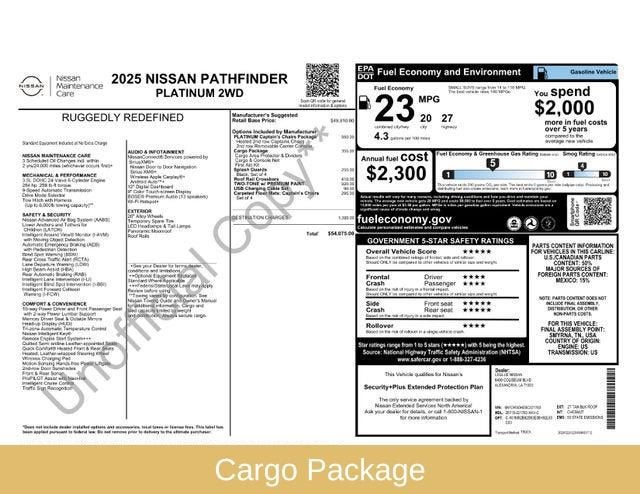 2025 Nissan Pathfinder Platinum
