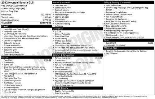 2012 Hyundai Sonata GLS