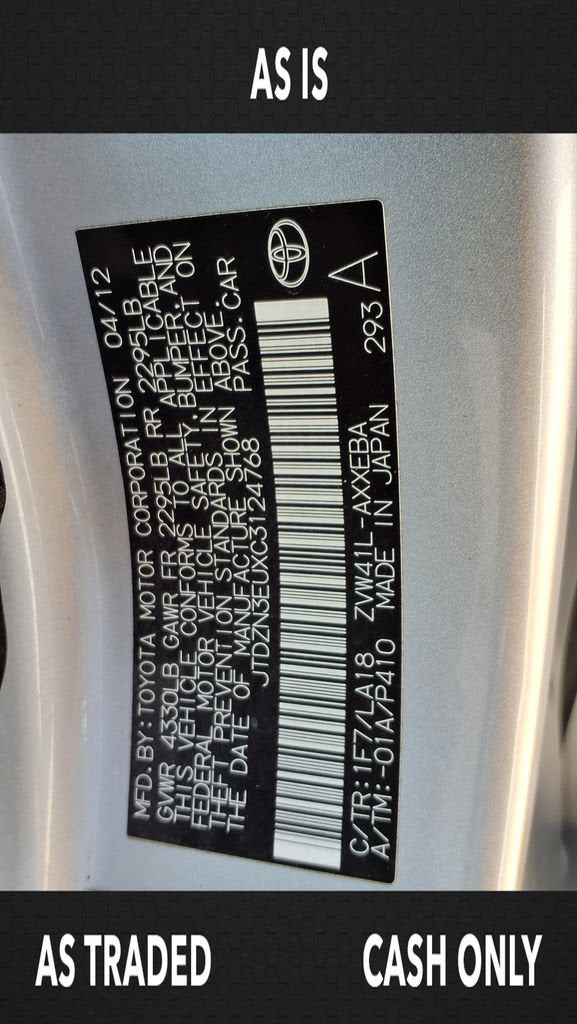 2012 Toyota Prius v Two