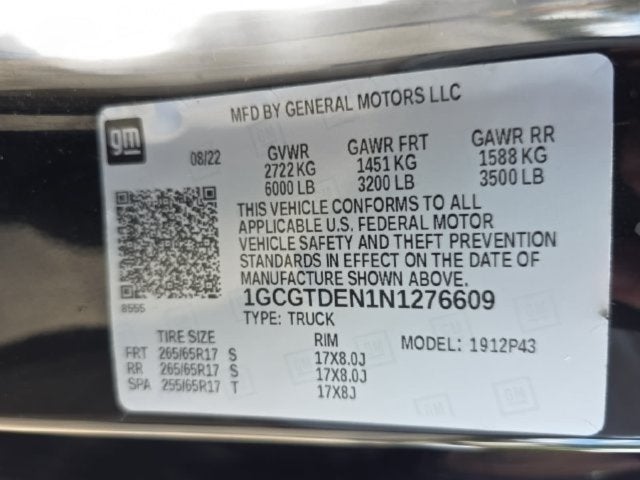 2022 Chevrolet Colorado 4WD Z71