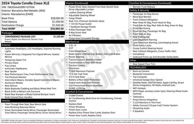 2024 Toyota Corolla Cross XLE