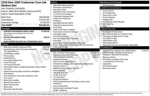 2020 RAM 2500 Tradesman
