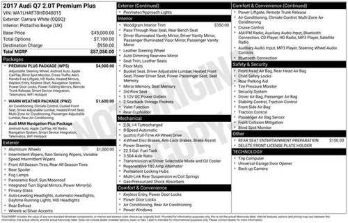 2017 Audi Q7 2.0T Premium Plus quattro