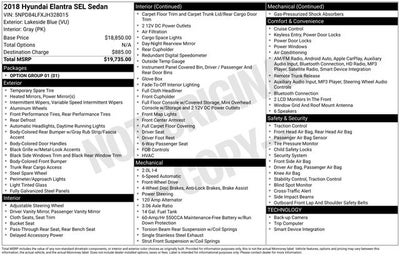 2018 Hyundai Elantra SEL