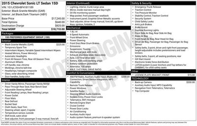 2015 Chevrolet Sonic LT