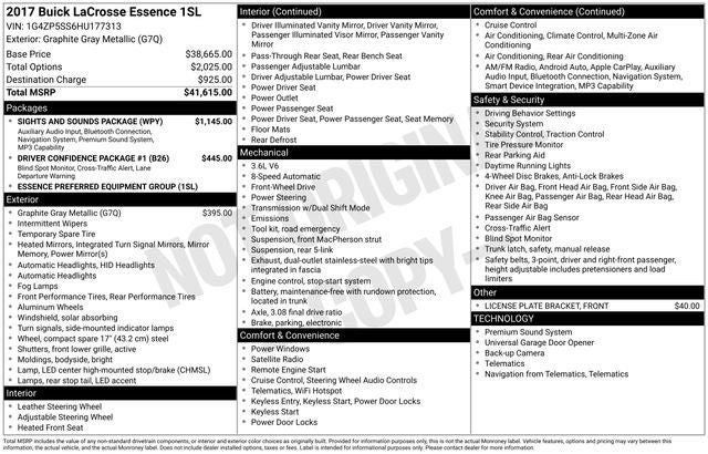 2017 Buick LaCrosse Essence