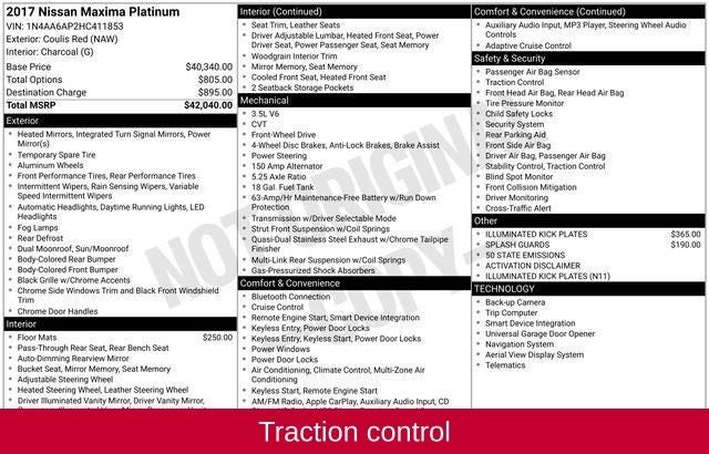 2017 Nissan Maxima Platinum