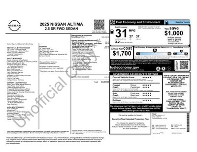 2025 Nissan Altima 2.5 SR