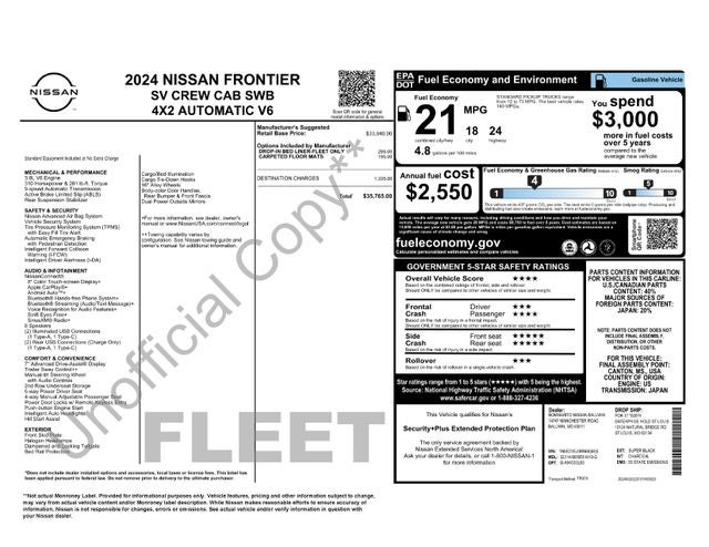 2024 Nissan Frontier SV