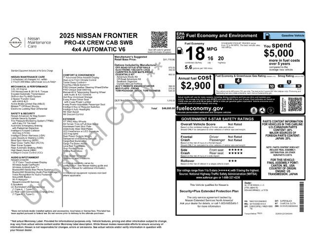 2025 Nissan Frontier Crew Cab PRO-4X®