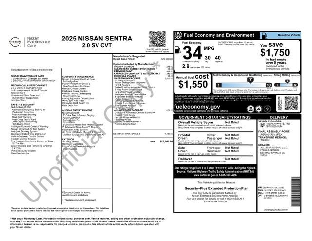 2025 Nissan Sentra SV