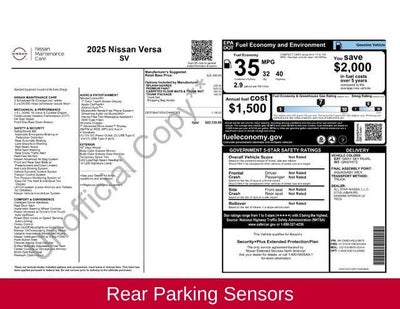 2025 Nissan Versa 1.6 SV