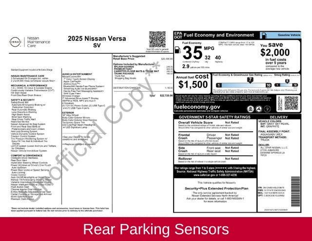 2025 Nissan Versa 1.6 SV
