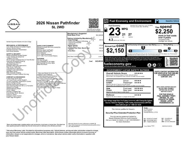 2026 Nissan Pathfinder SL
