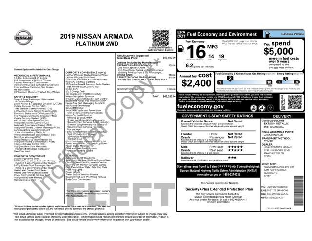 2019 Nissan Armada Platinum