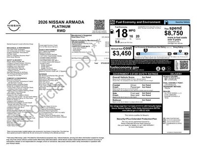 2026 Nissan Armada Platinum