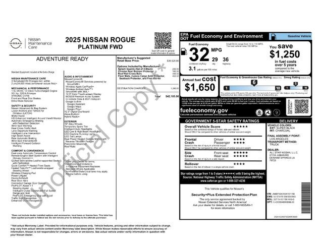2025 Nissan Rogue Platinum