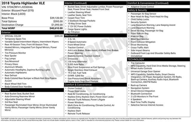 2018 Toyota Highlander Base