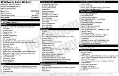 2026 Hyundai Elantra SEL Sport