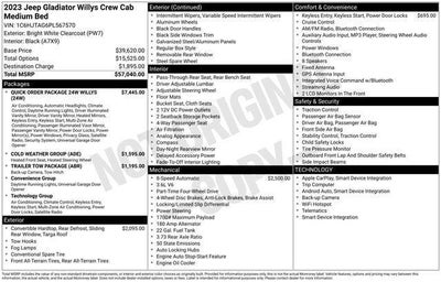 2023 Jeep Gladiator Willys 4x4