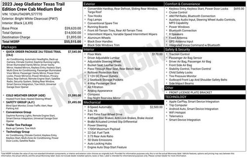2023 Jeep Gladiator Texas Trail