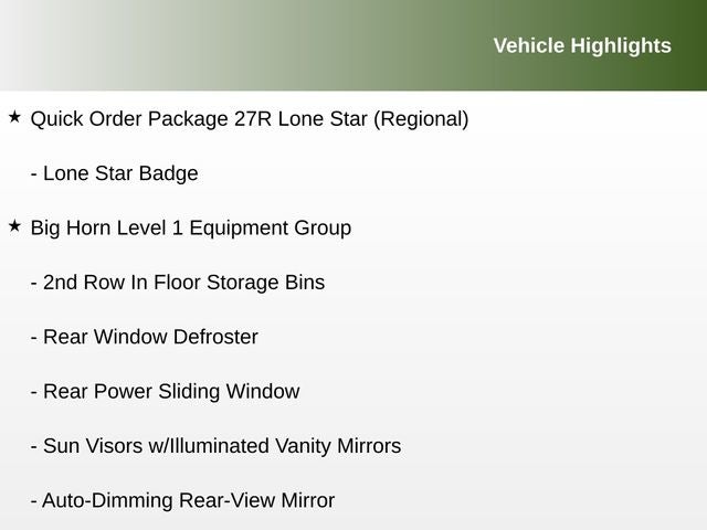 2022 RAM 1500 Lone Star Crew Cab 4x4 5'7' Box