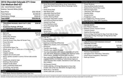 2016 Chevrolet Colorado Z71