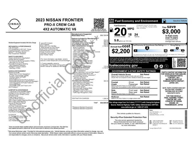 2023 Nissan Frontier Crew Cab PRO-X 4x2
