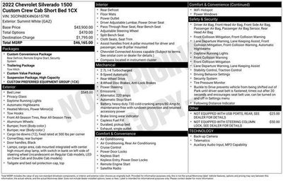 2022 Chevrolet Silverado 1500 2WD Crew Cab Short Bed Custom