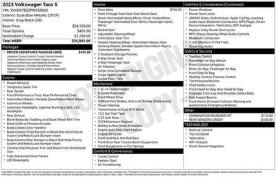 2023 Volkswagen Taos 1.5T S