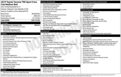 2019 Toyota Tacoma TRD Sport V6