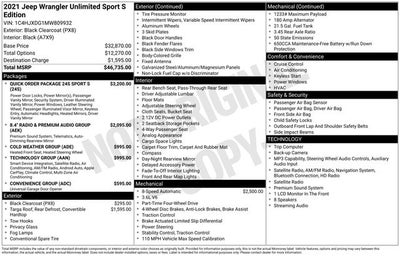 2021 Jeep Wrangler Unlimited Sport S