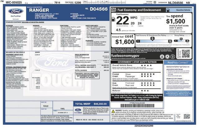 2022 Ford Ranger Lariat