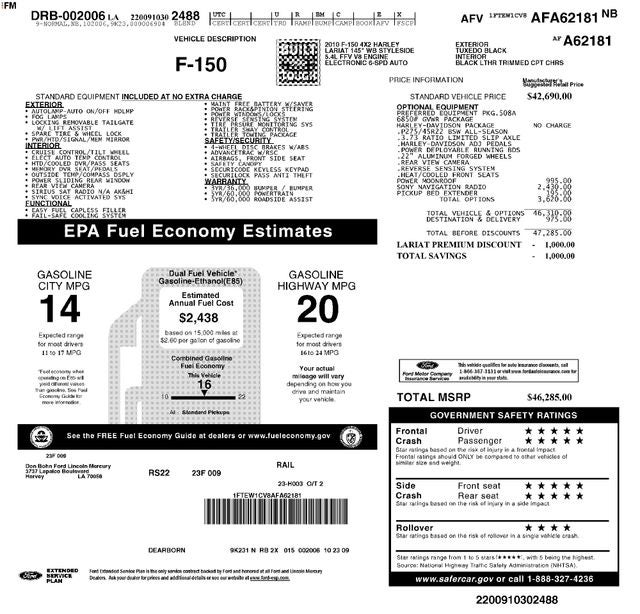 2010 Ford F-150 Harley-Davidson