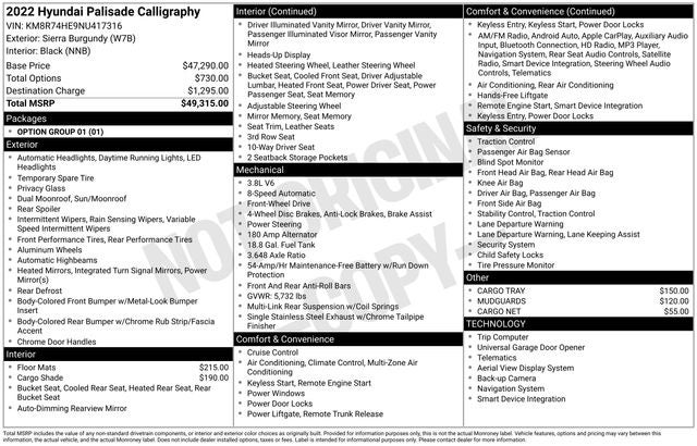 2022 Hyundai Palisade Calligraphy