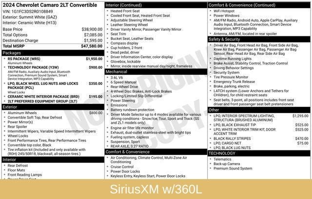 2024 Chevrolet Camaro 2LT 2LT