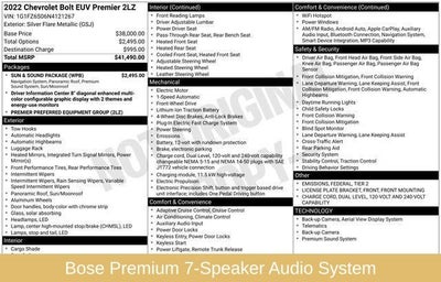 2022 Chevrolet Bolt EUV Premier