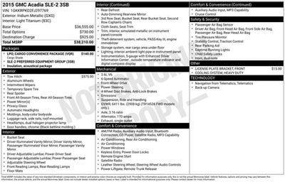 2015 GMC Acadia SLE-2