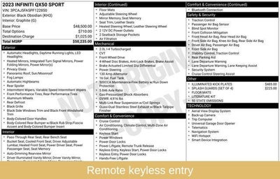 2023 INFINITI QX50 SPORT